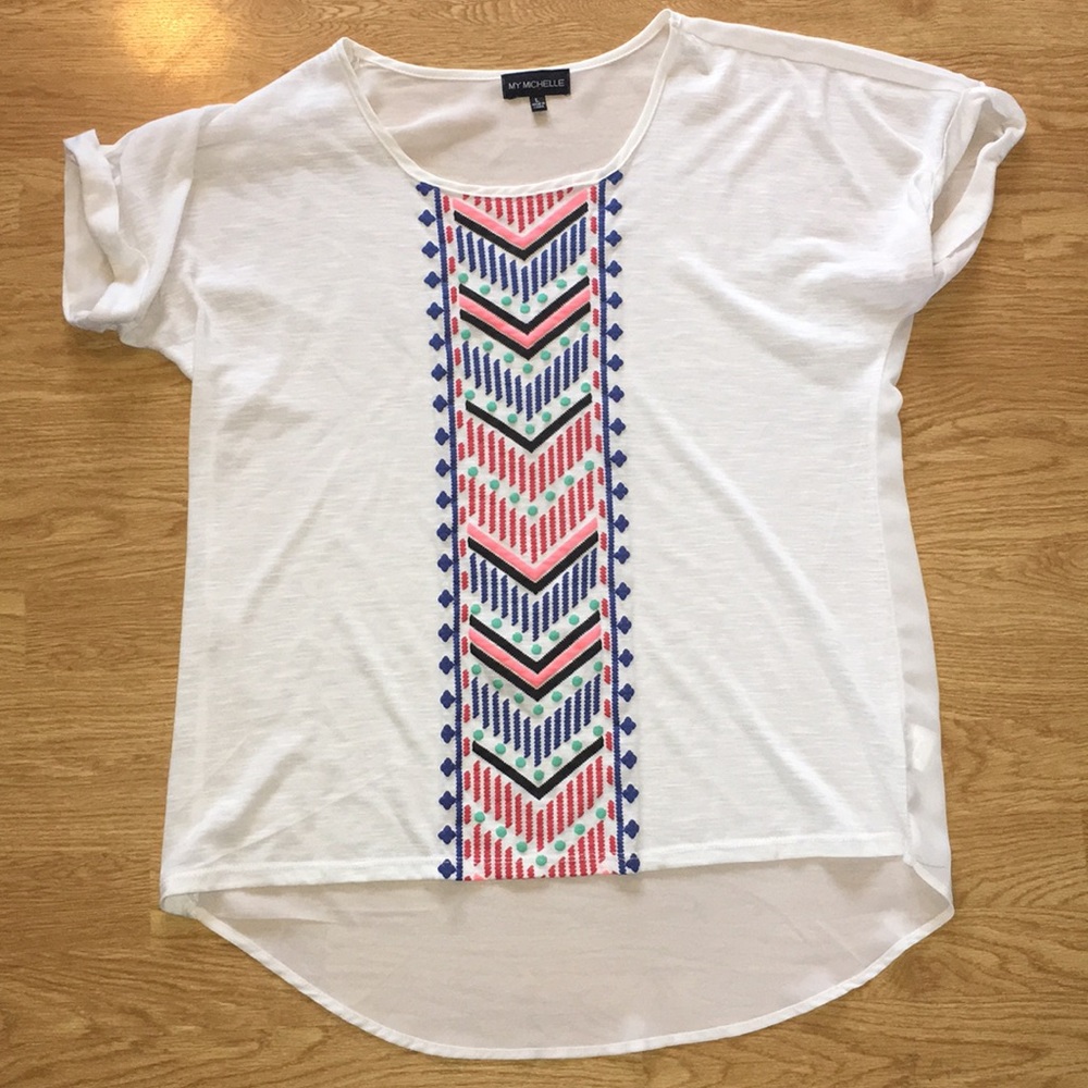 Sz L dress shirt hi low